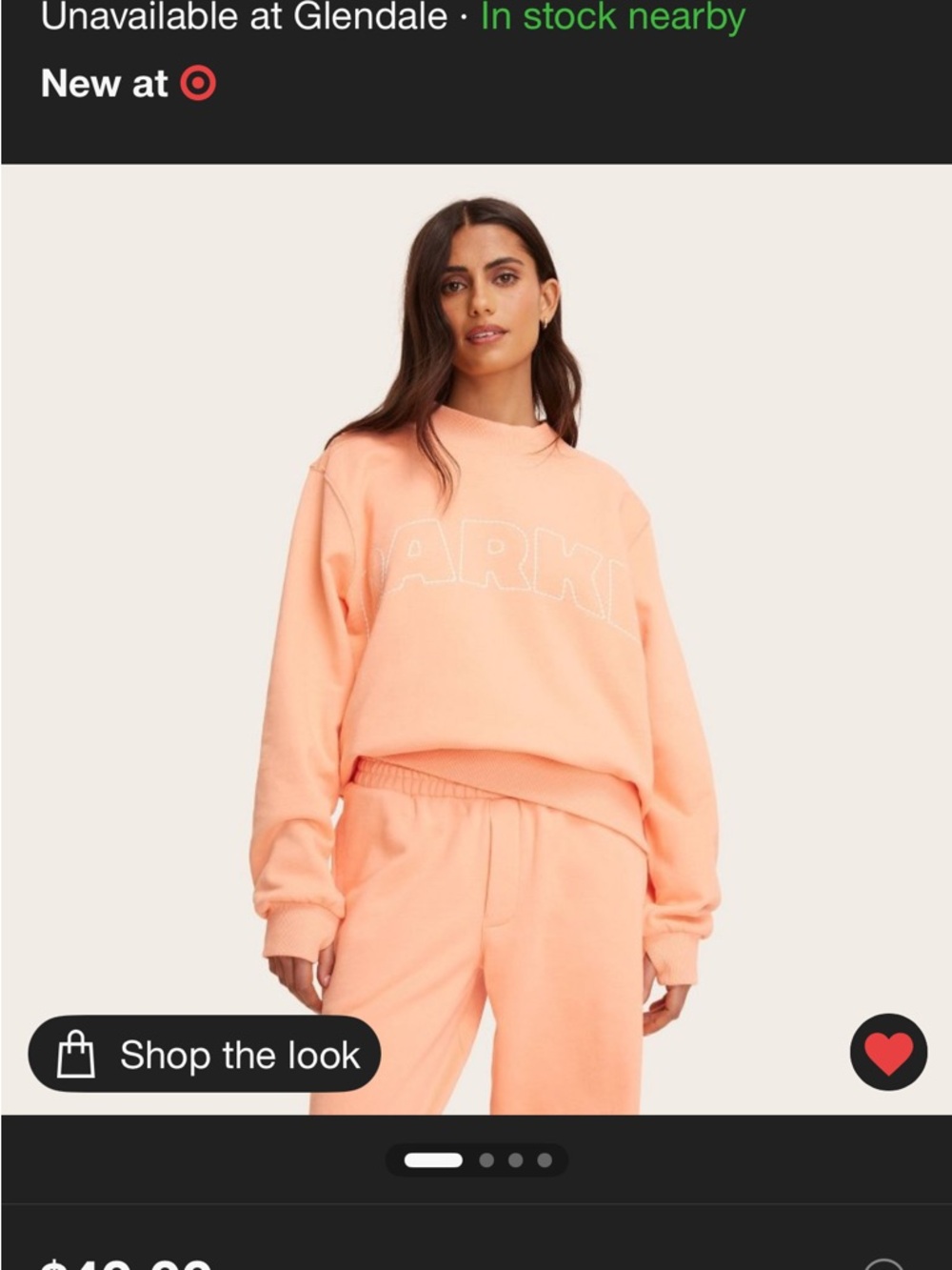 parke x target peach 4 peice set